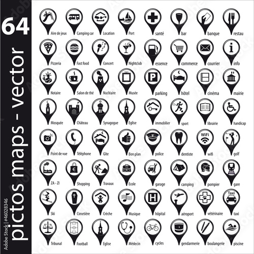 icons set, icônes, symboles, logos