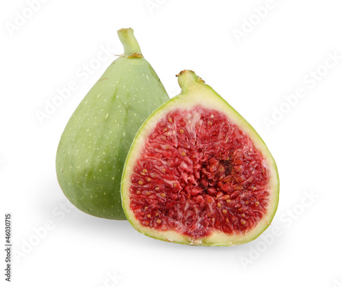 ripe fig isolated on white
