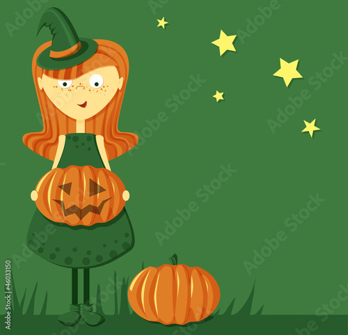 Funny halloween girl