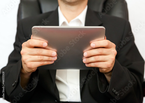 business man with digital tablet