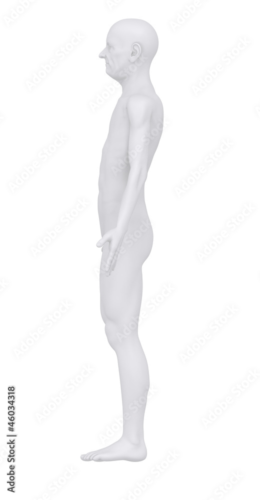 Old man in anatomical position lateral view Old man in anatomical position lateral view