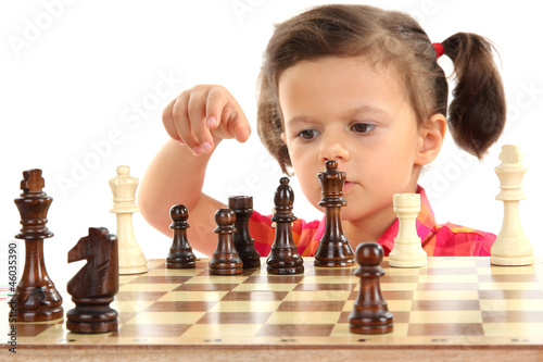 beautiful little girl and c...