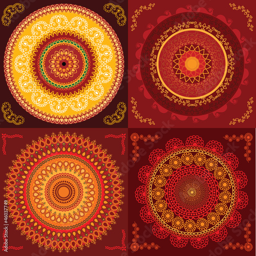 Colorful Henna Mandala design