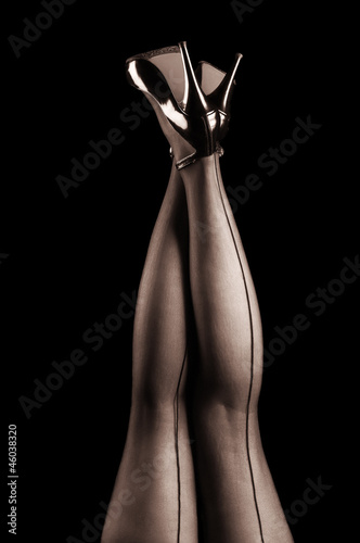 Sexy legs in stockings