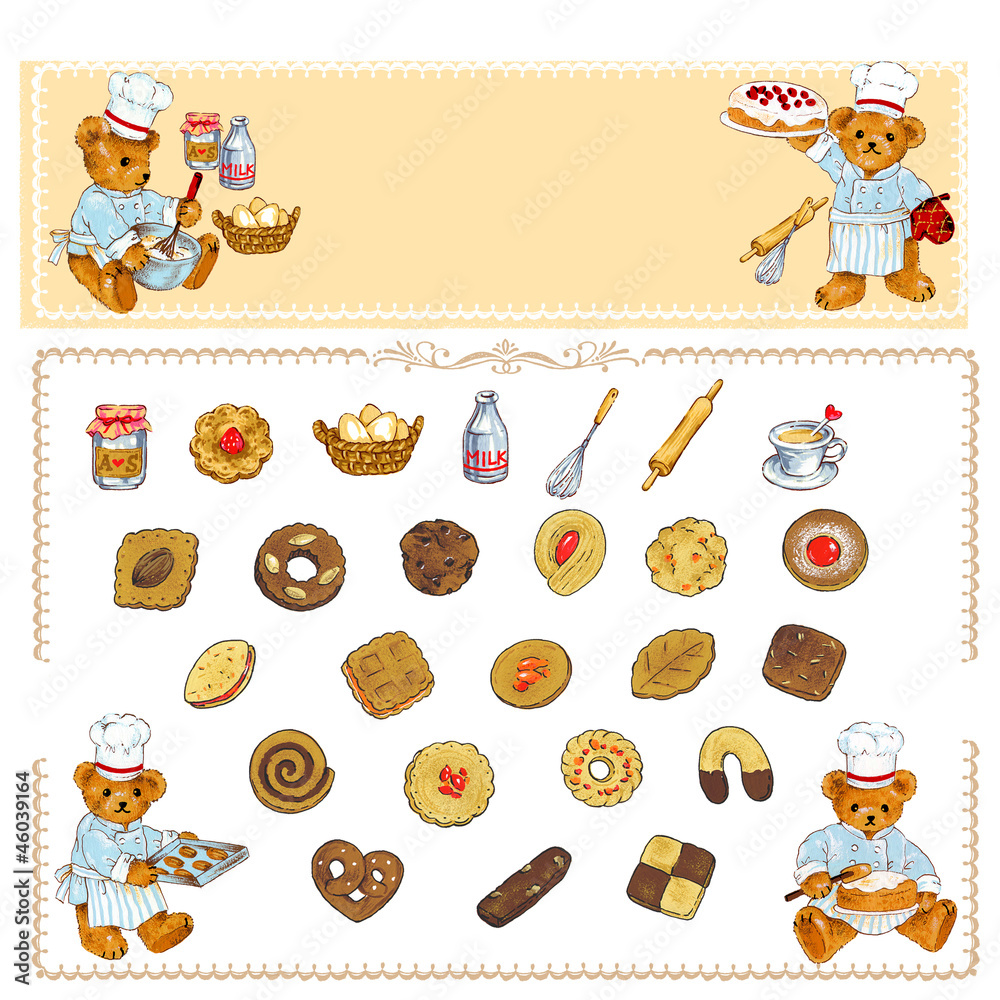 Fototapeta premium パティシエ.クマ