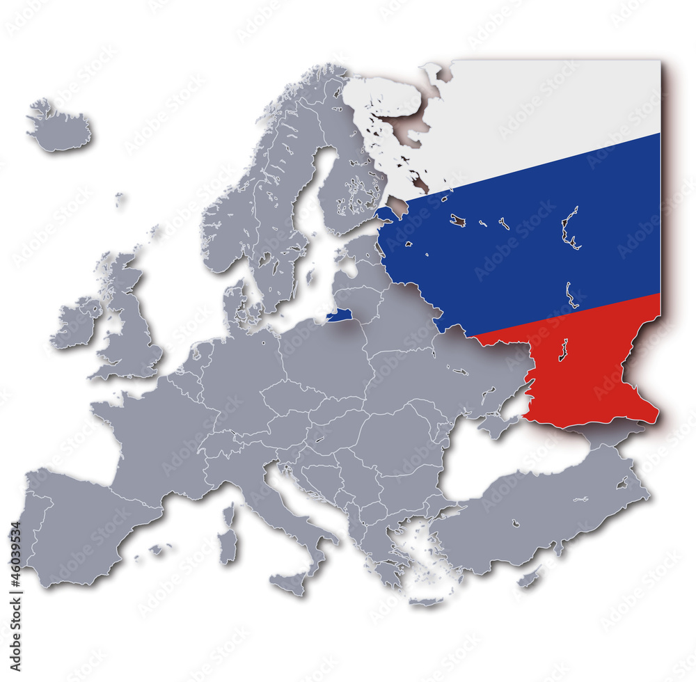 Europakarte Russland