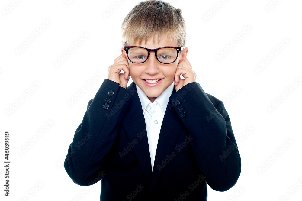 Smiling young nerd boy Smiling young nerd boy