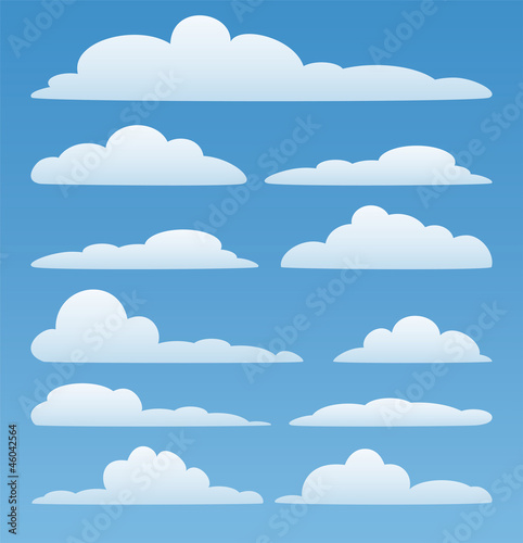 vector clouds in the sky