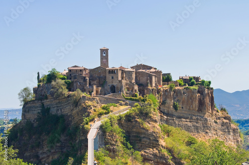 Panoramic view of Civita di Bagnoregio. Lazio. Italy. photo