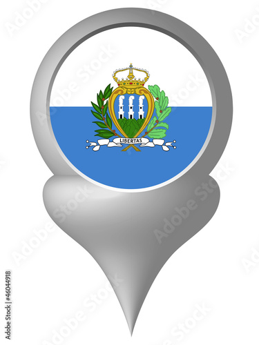 サン·マリノ　 国旗　フレーム　マーク　ポイント