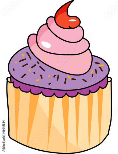 cup cake hand drawn