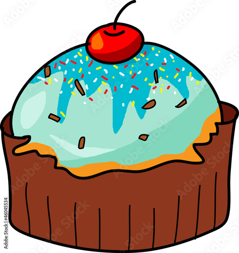 cup cake hand drawn