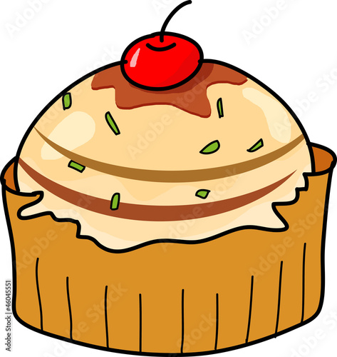 cup cake hand drawn