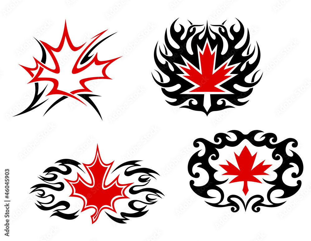 Maple leaf mascots and symbols Maple leaf mascots and symbols