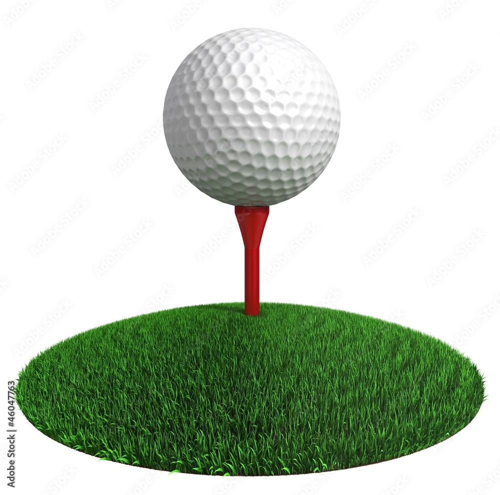 golf ball and red tee on green grass disc golf ball and red tee on green grass disc