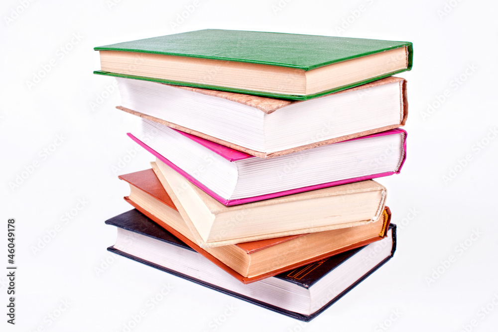 stack of books isolated on white stack of books isolated on white
