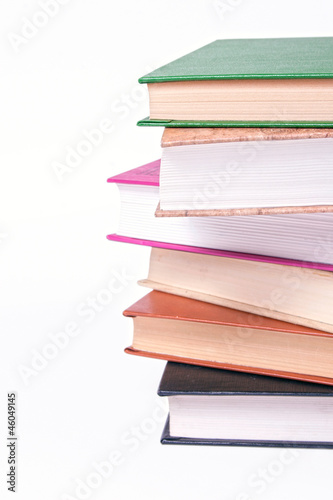 stack of books isolated on white