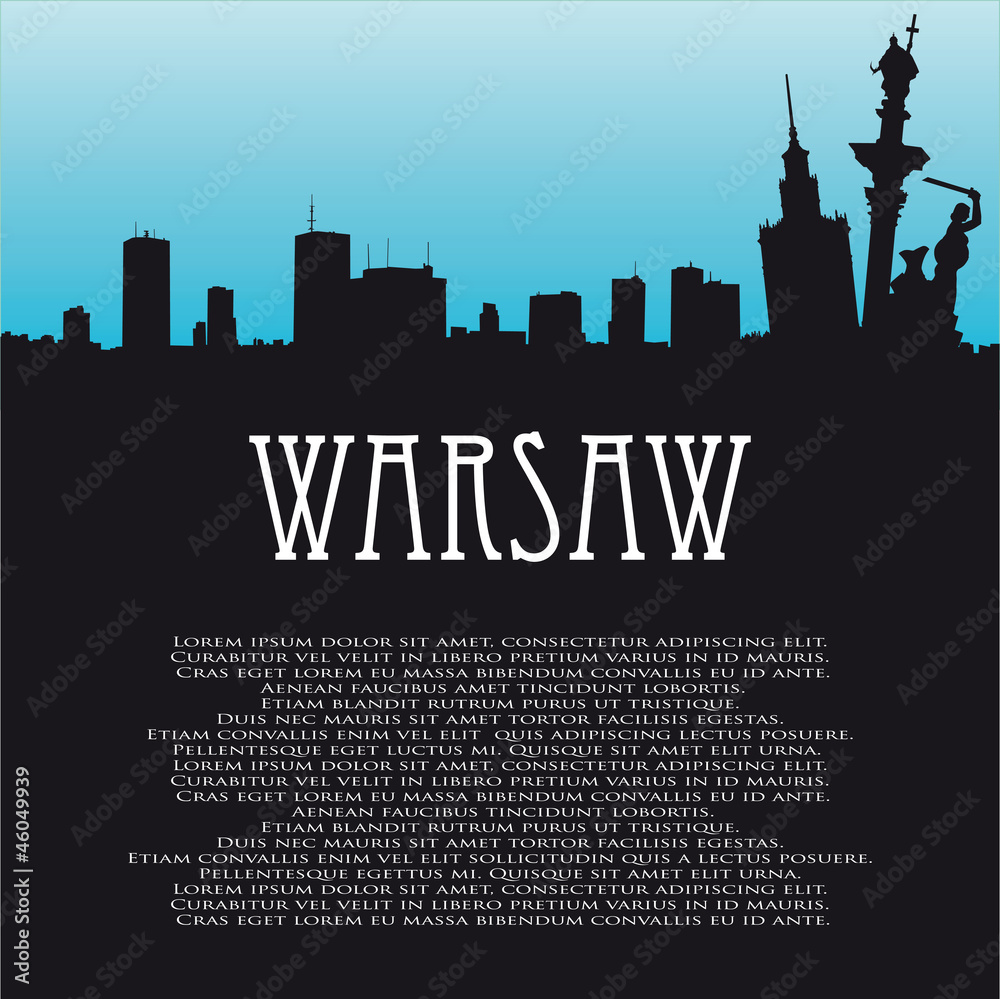 Fototapeta premium Tło z Warszawy