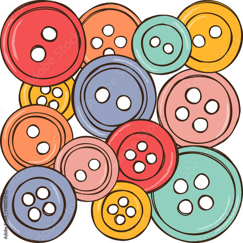 Illustration of colored buttons
