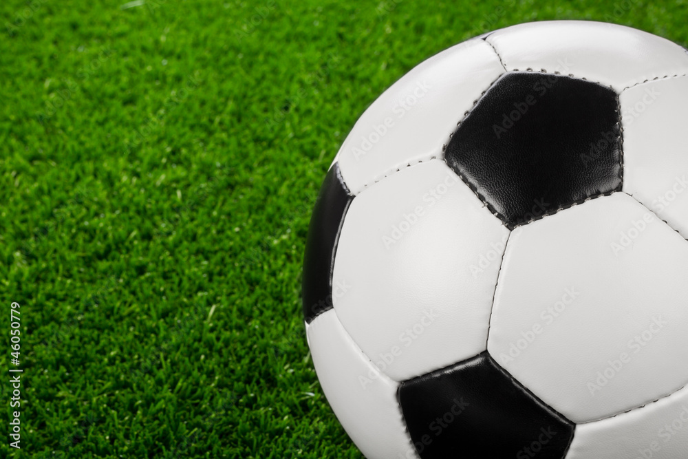 Fototapeta premium soccer ball on grass III