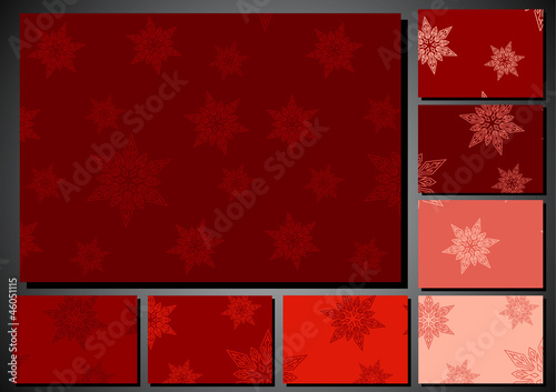 set of seamless pattern with snowflakes