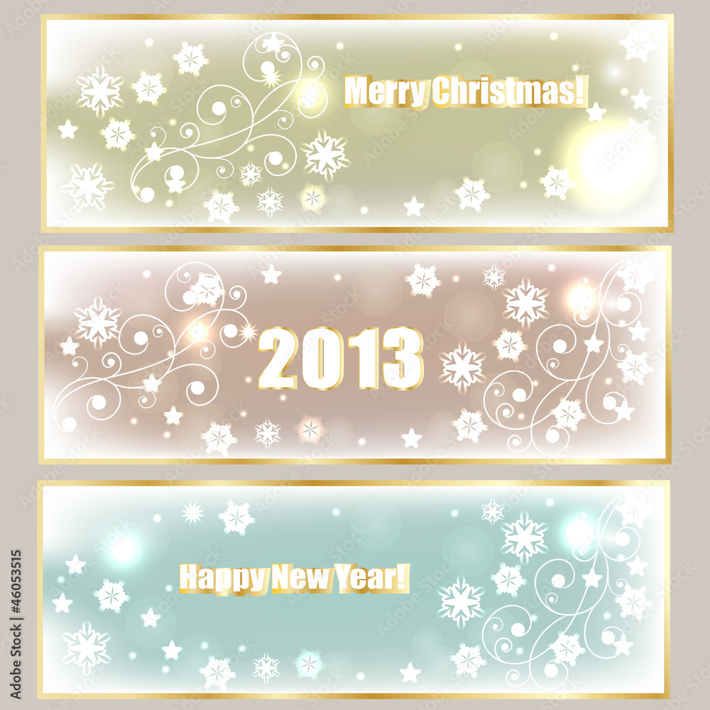 Vector Winter Holiday Banners Vector Winter Holiday Banners