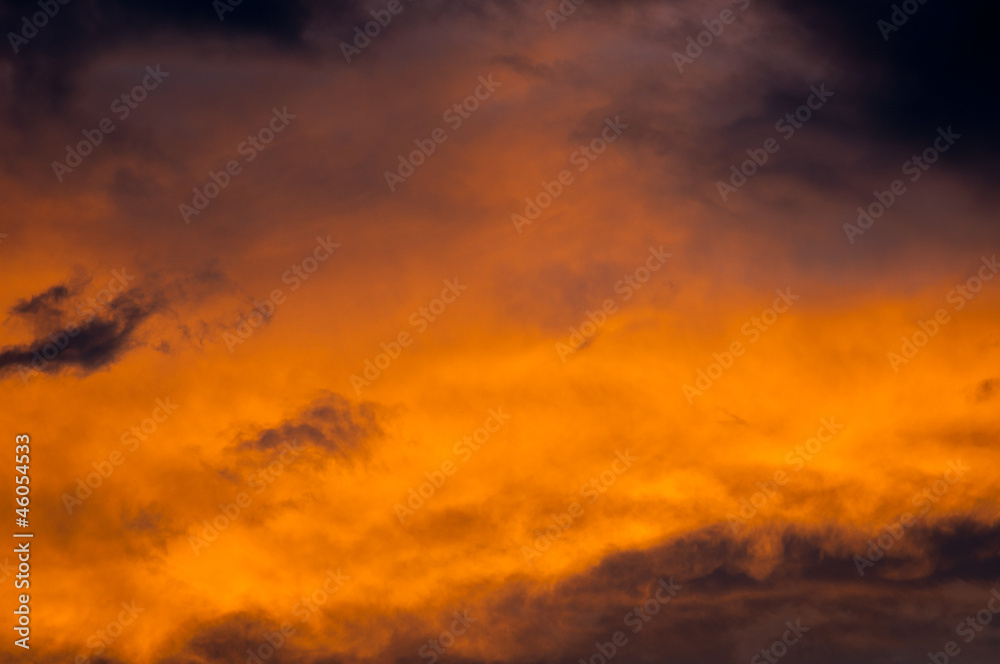 Dramatic sky with clouds