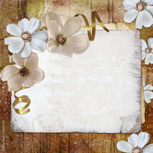 Floral greeting card with place for your text.