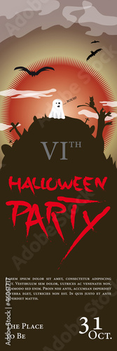 Template flyer ou poster Halloween Party