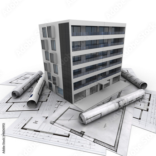 Apartment building architec...