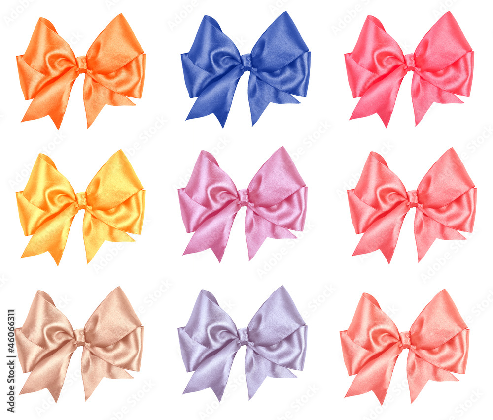 varicolored bow set