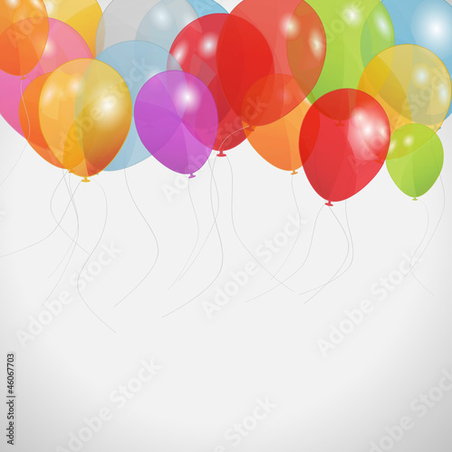 colored balloons  vector illustration