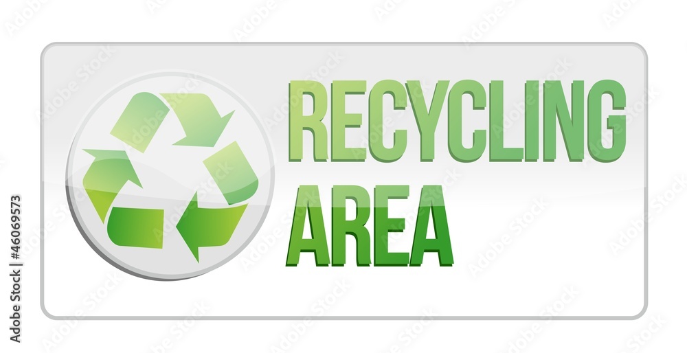 recycling area sign illustration design recycling area sign illustration design