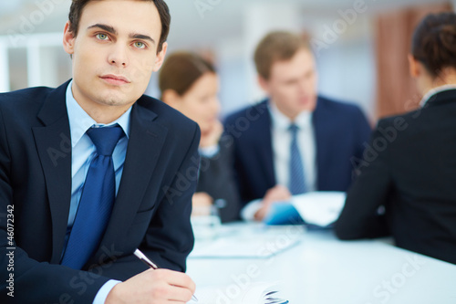 Busy employer photo