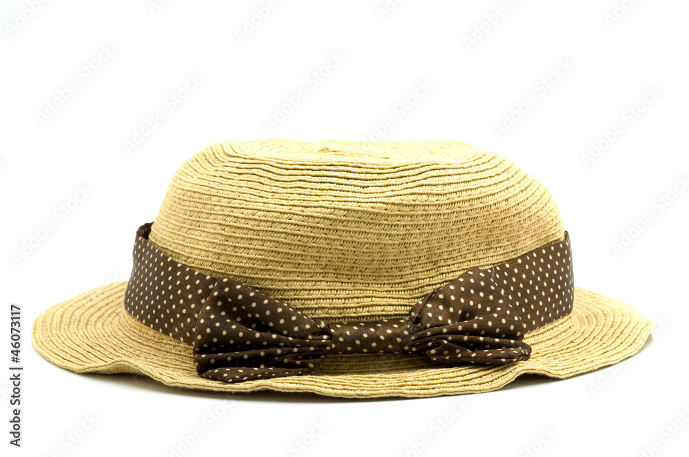weave hat, brown weaving hat with brown ribbon. weave hat, brown weaving hat with brown ribbon.