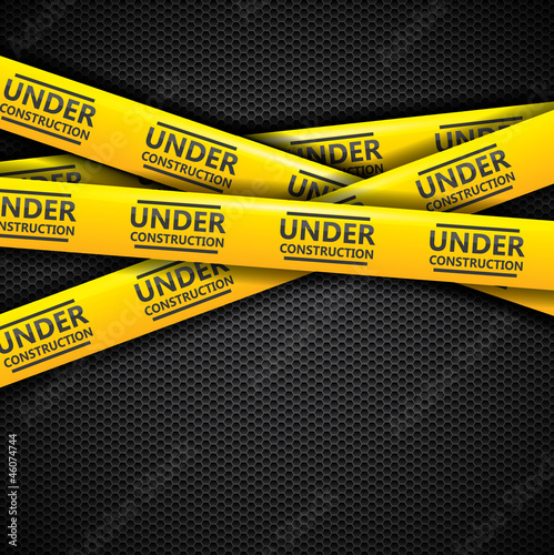 Under construction caution tapes, vector