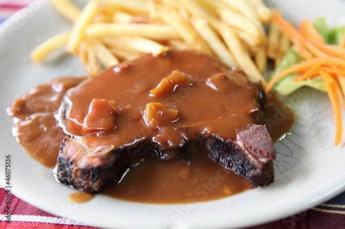 Filet mignon beef steak photo