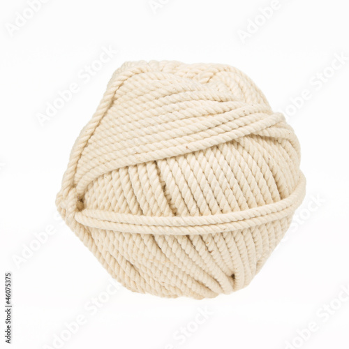 Knitting yarn isolated on a white background