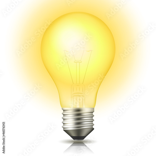 Lit Light Bulb