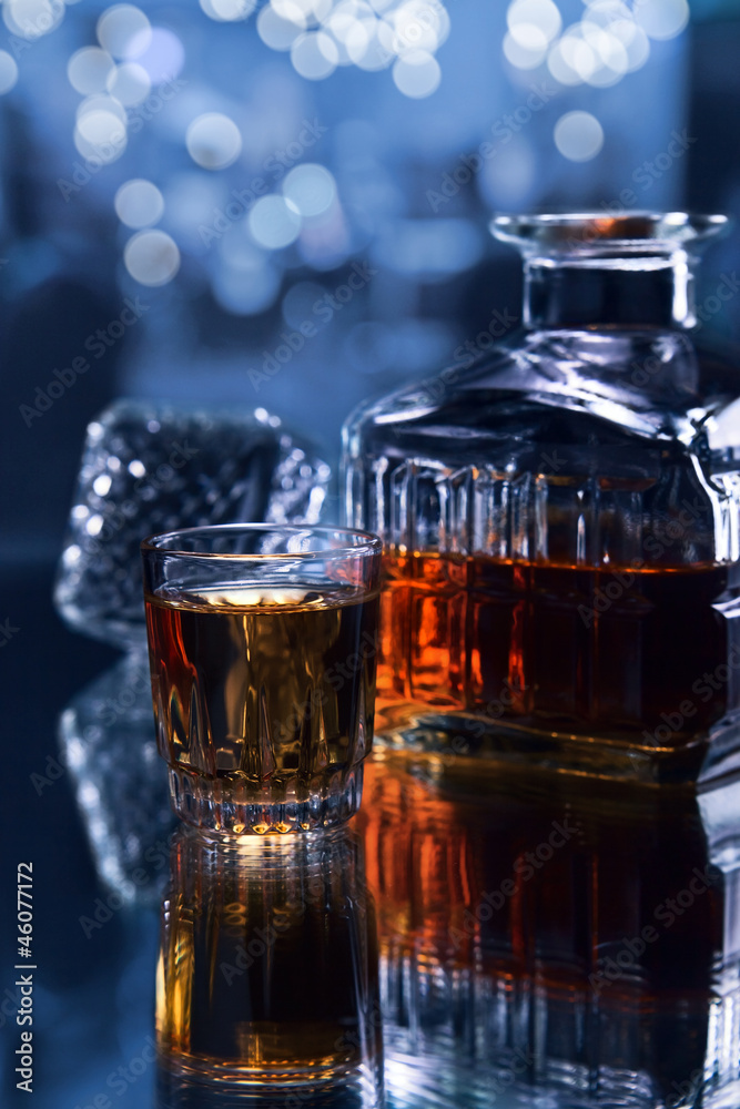 glass with whiskey glass with whiskey