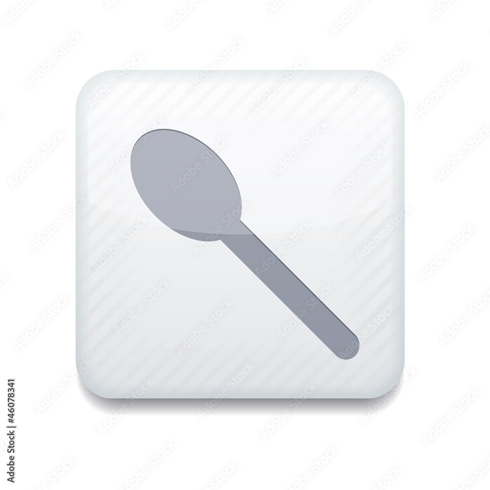 Vector white teaspoon icon. Eps10. Easy to edit Vector white teaspoon icon. Eps10. Easy to edit