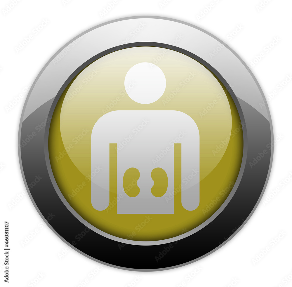 Yellow Metallic Orb Button Yellow Metallic Orb Button