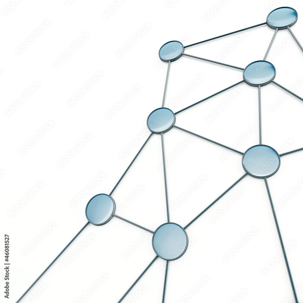 Abstract bases connected together on a white background Abstract bases connected together on a white background