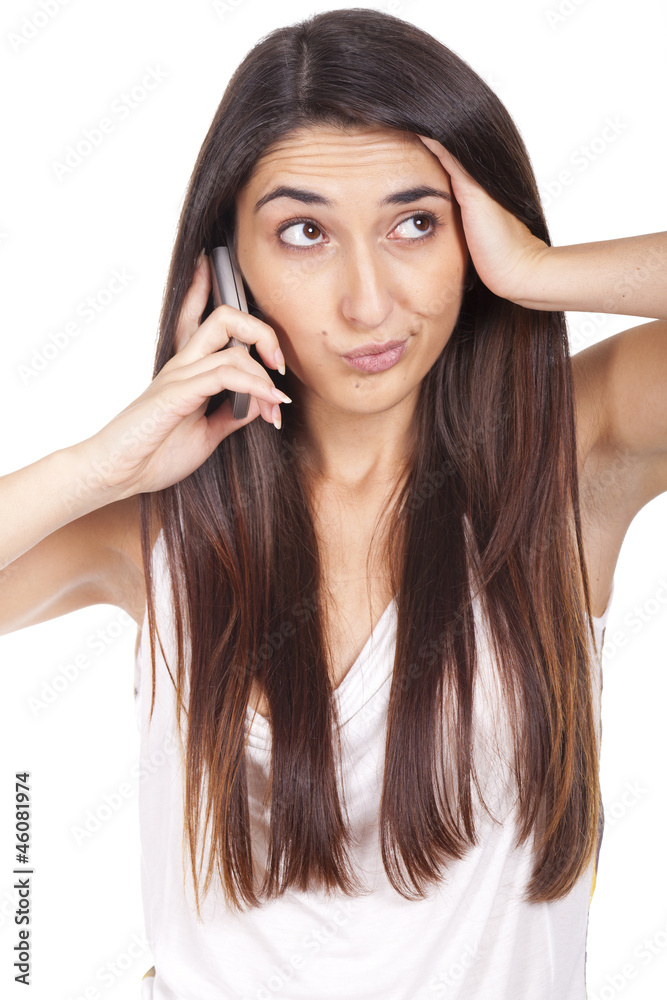 An annoyed and very disappointed business woman on the phone. Is An annoyed and very disappointed business woman on the phone. Is