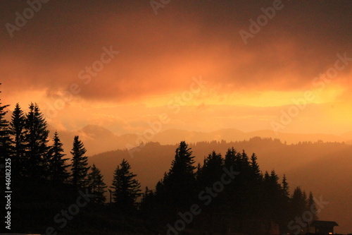 Coucher de soleil à Avoriaz