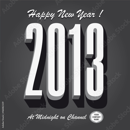 Happy new year 2013 retro vintage tv show