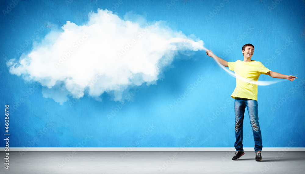 Naklejka premium Modern style dancer posing