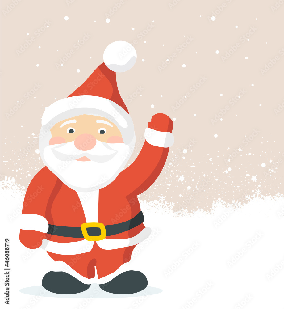 Weihnachtsmann, Schnee, Hintergrund Weihnachtsmann, Schnee, Hintergrund