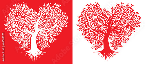 tree in the shape of heart