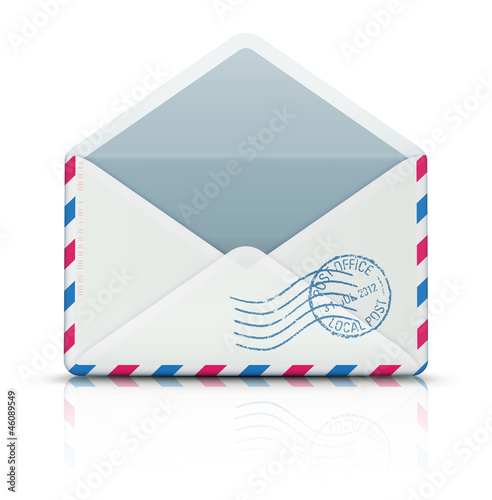 Airmail post envelope